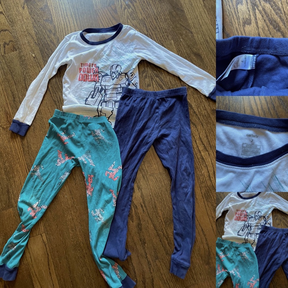 Carters boy size 7 pj bundle